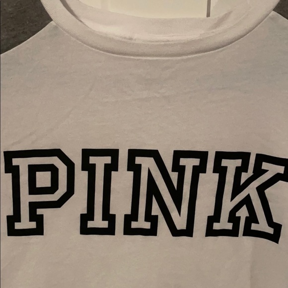 Victoria’s Secret PINK XS logo t shirt maroon gray - Picture 2 of 7